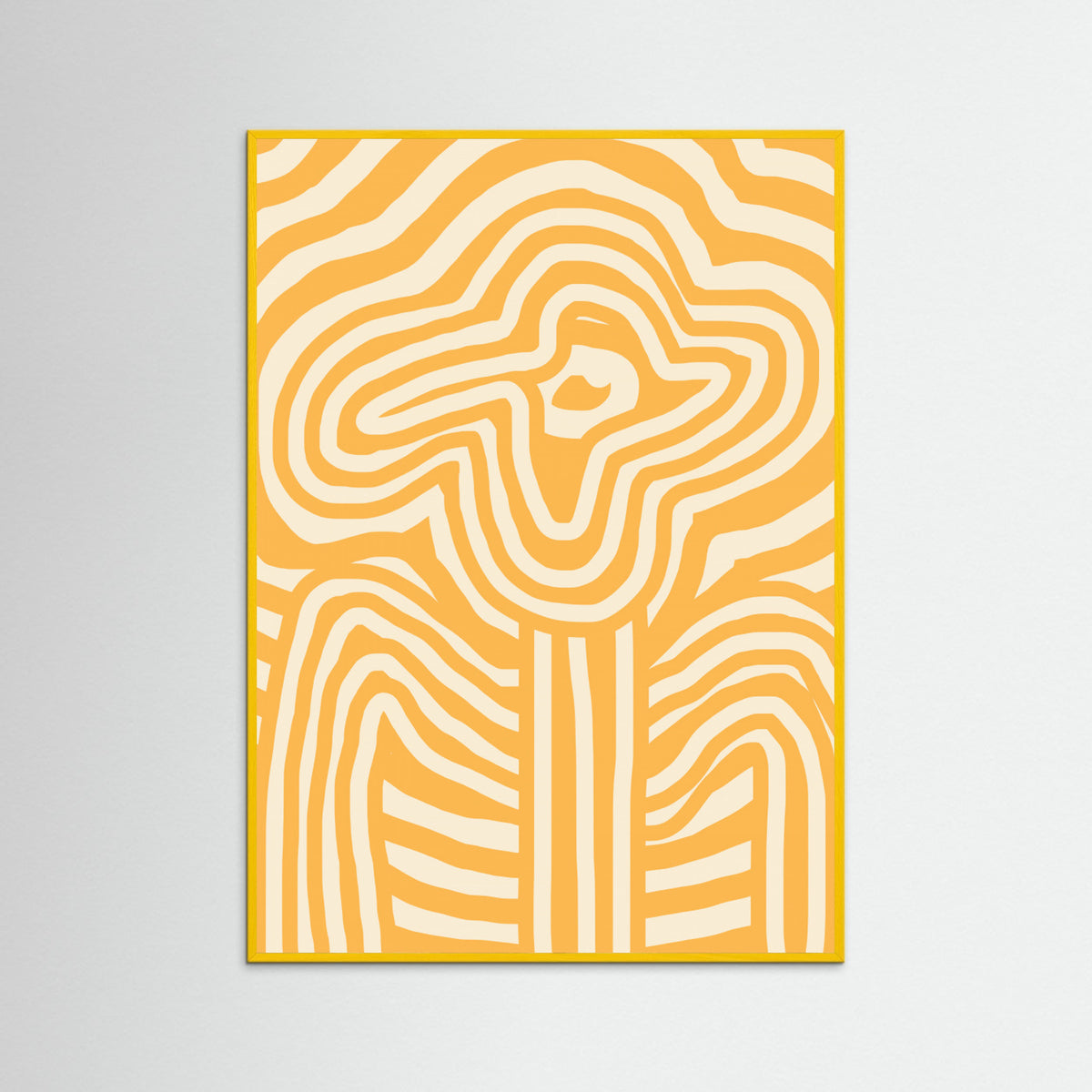 Yellow Wood Yellow Striped Flower Poster