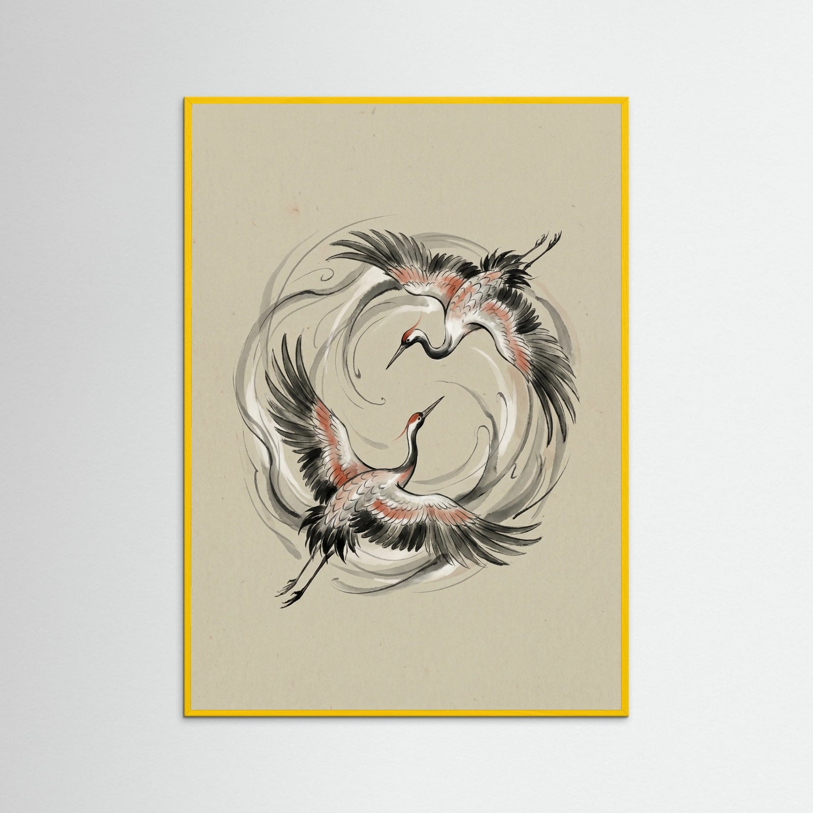 Yellow Wood Yin Yang Koi