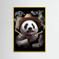 Yellow Wood panda crossgun Poster