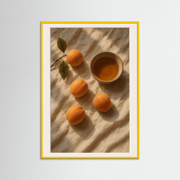 Yellow Wood photo Lemons on Plate