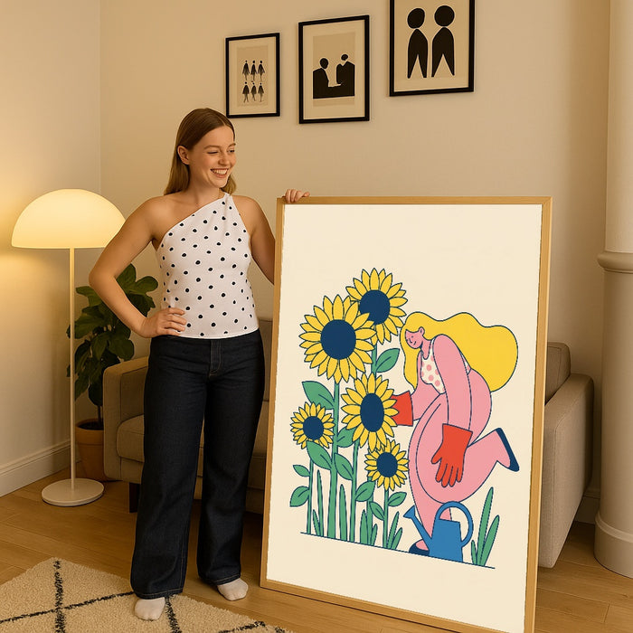 Whimsical Cyclist – juliste ja taidepainatus