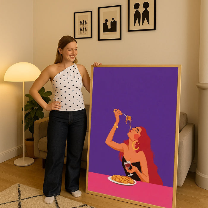 Spaghetti Bliss – poster and art print