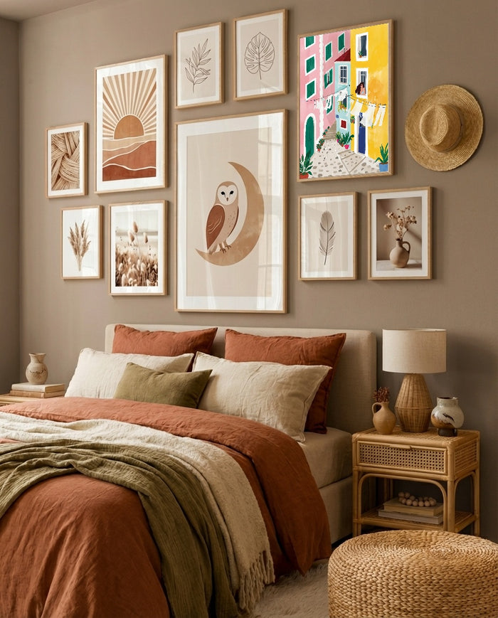 Colorful Village Alley – plakat og kunsttryk