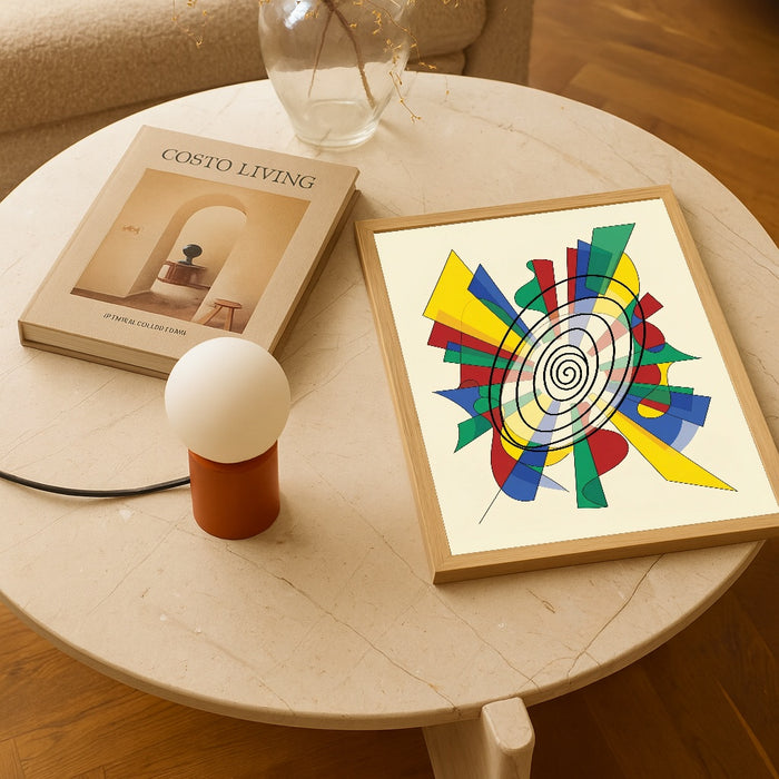 Dynamic Intersections Beige – poster and art print