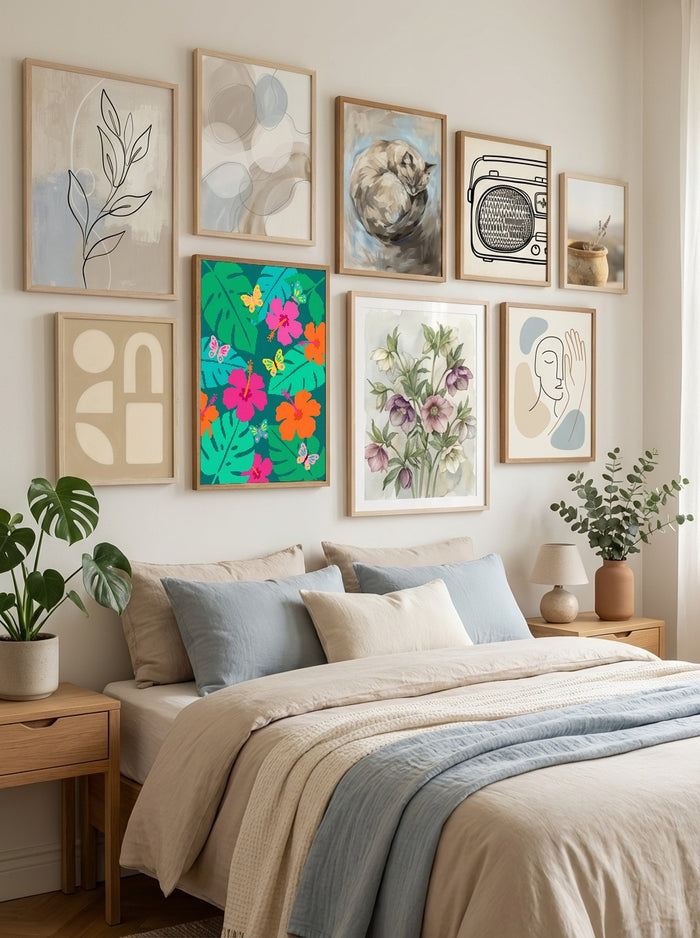 Joyful Blossom Flight – poster en kunstdruk
