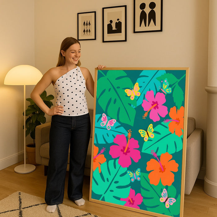 Joyful Blossom Flight – poster en kunstdruk