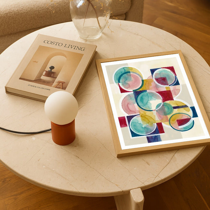 Geometric Harmony Beige – poster and art print