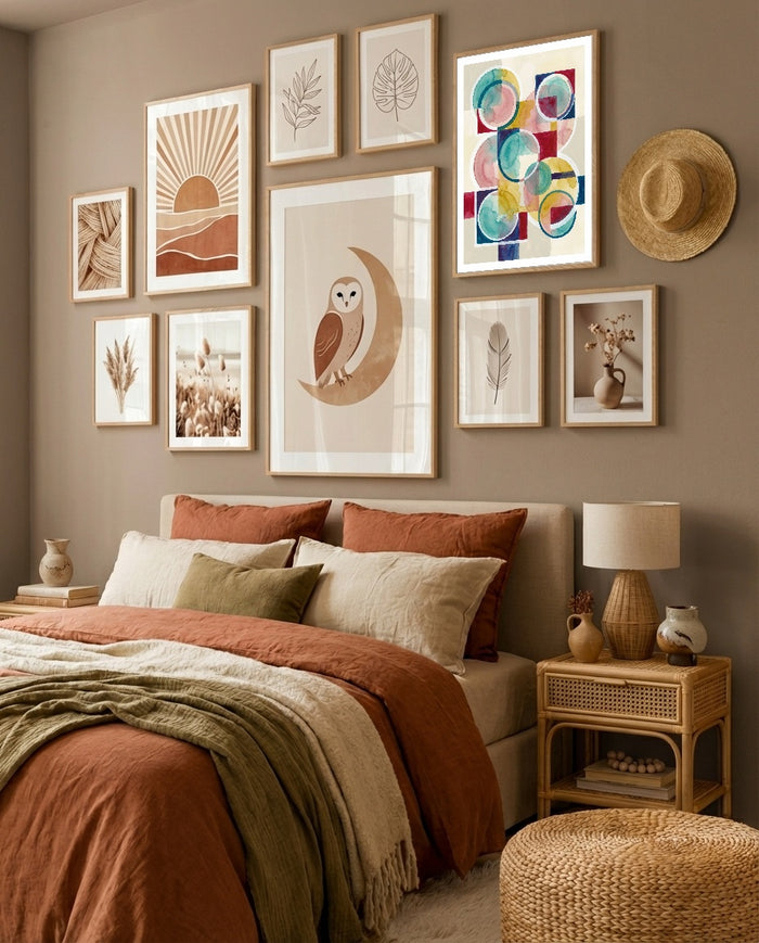 Geometric Harmony Beige – poster and art print