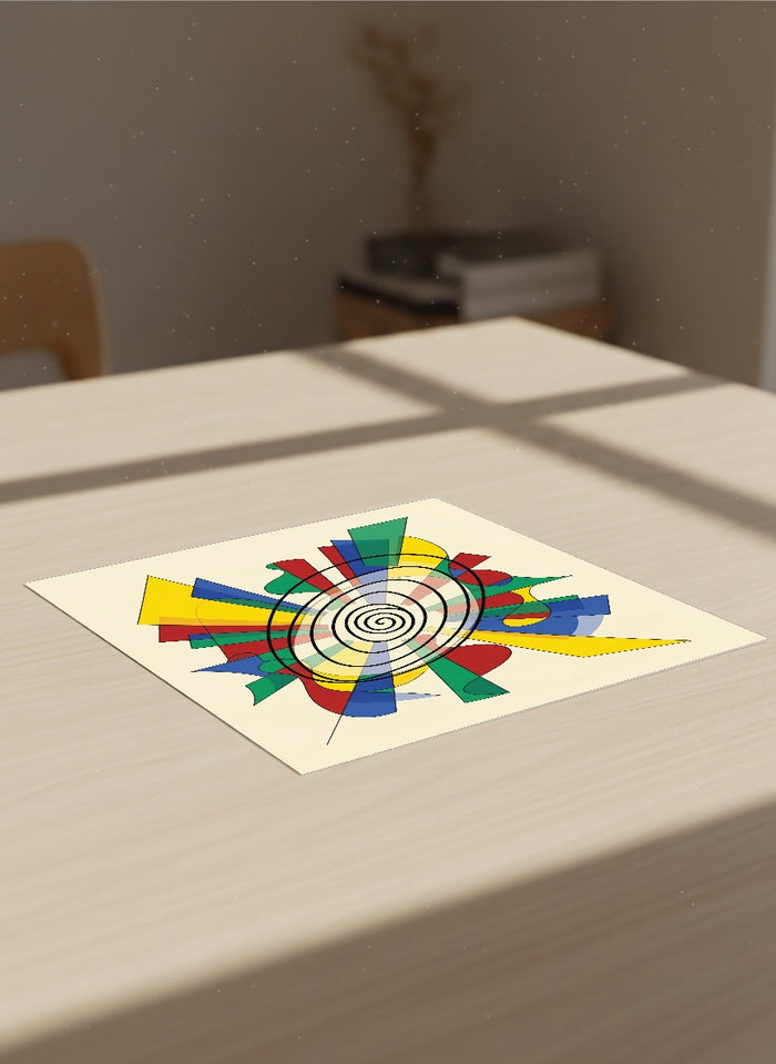 Dynamic Intersections Beige – poster and art print