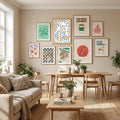 Abstract Shapes Flower Tiger print Poster – poster and art print