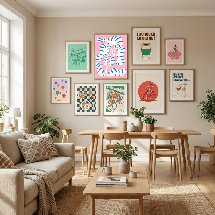 Plakat Abstract Shapes Flower Tiger print – plakat i druk artystyczny