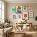 Balanced Stones in Blue , Butter Yellow and Terra Poster by Dina Dankers in Define Your Sanctuary gallery wall