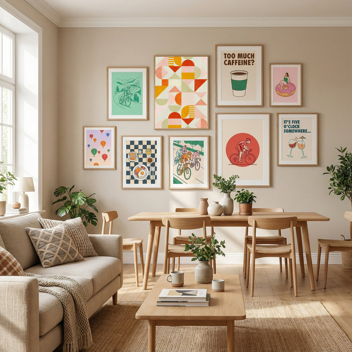 Bauhaus Fun Pastel Poster by Ana Rut Bre in Define Your Sanctuary gallery wall