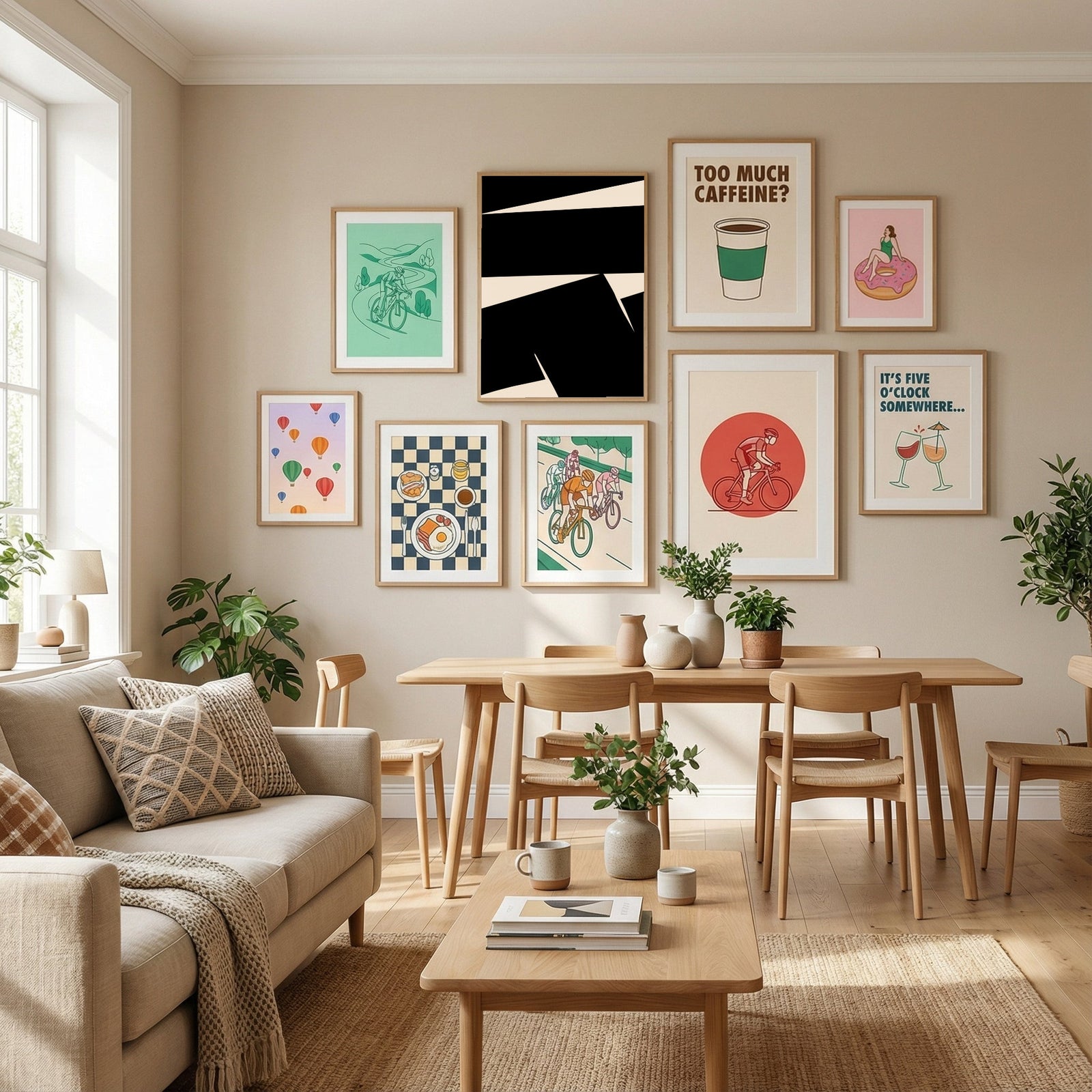 Black Plain Abstract Poster by Little Dean in Define Your Sanctuary gallery wall