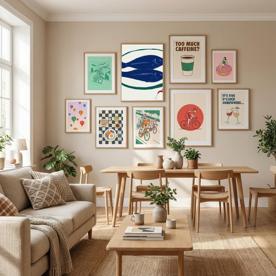 Blue fishes still life Poster – Poster und Kunstdruck