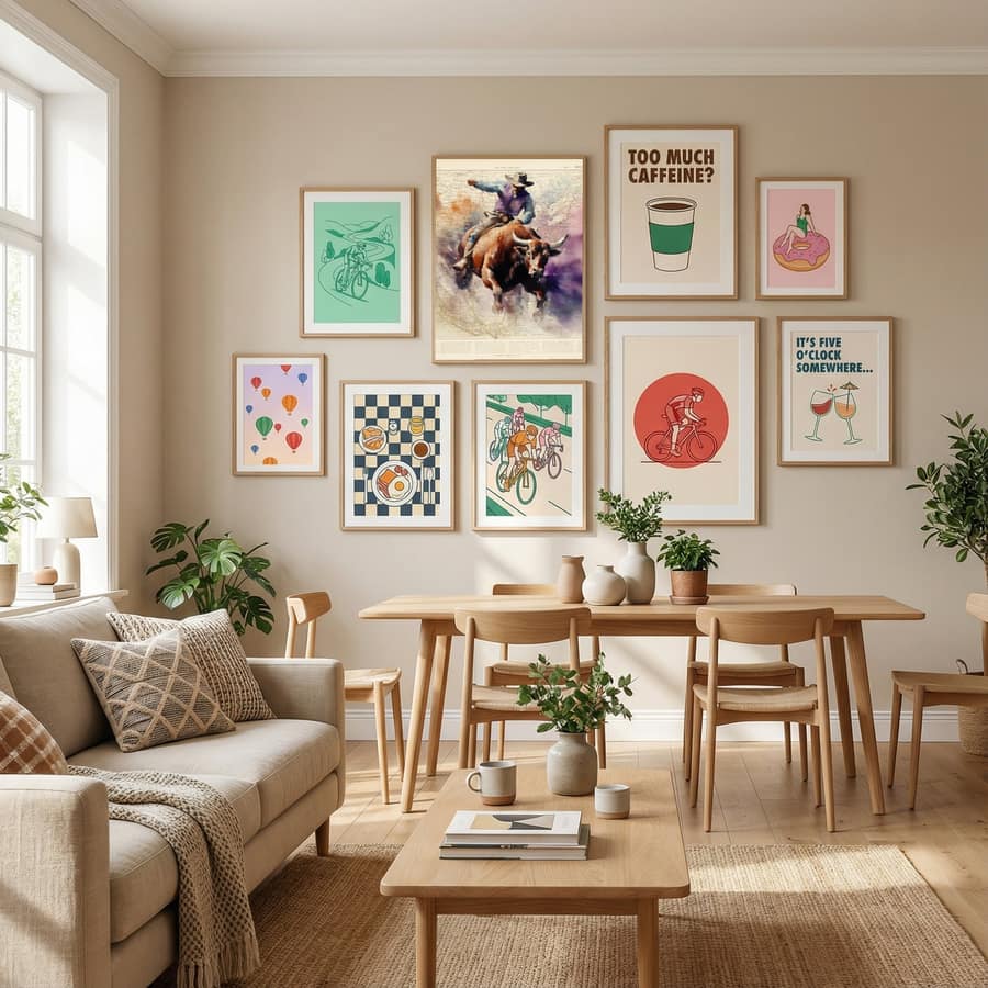 Bull Rider Poster by Thomas Chedeville in Define Your Sanctuary gallery wall