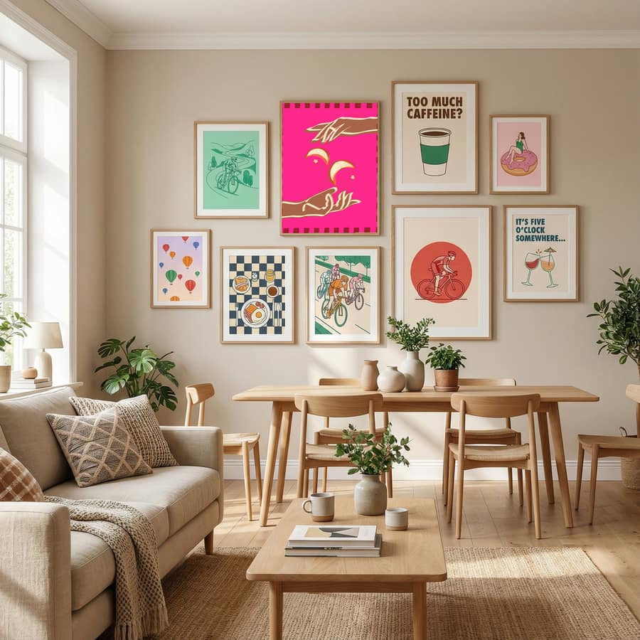 Celestial Exchange – A Couple Of Moons Poster by Uma Gokhale in Define Your Sanctuary gallery wall