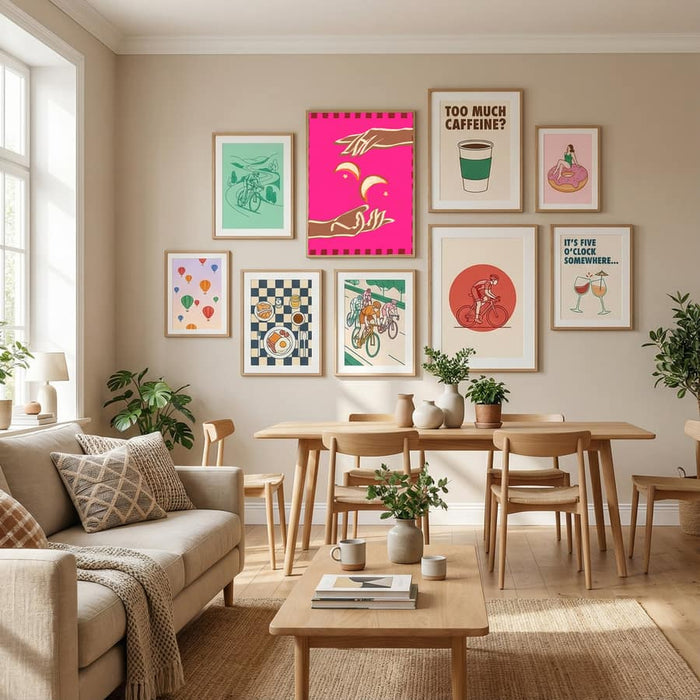 Celestial Exchange – A Couple Of Moons Poster by Uma Gokhale in Define Your Sanctuary gallery wall