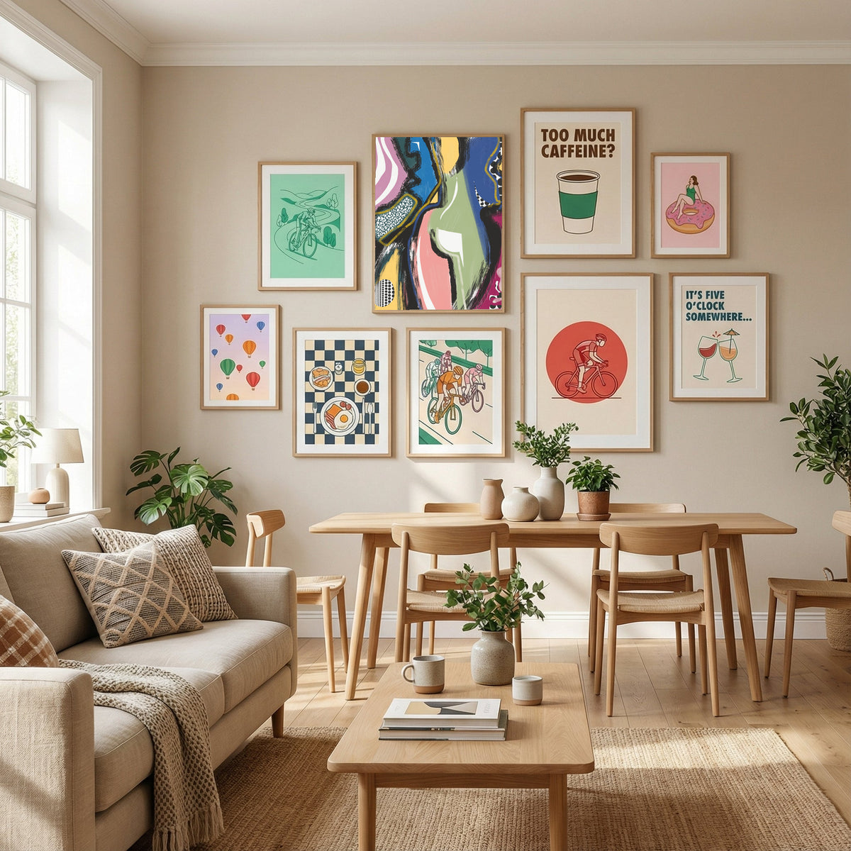 Colorful Abstract Bum Poster by Little Dean in Define Your Sanctuary gallery wall