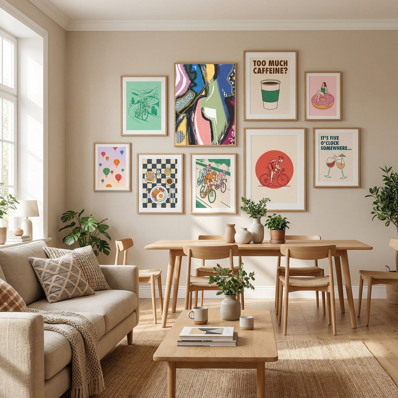 Colorful Abstract Bum Poster by Little Dean in Define Your Sanctuary gallery wall