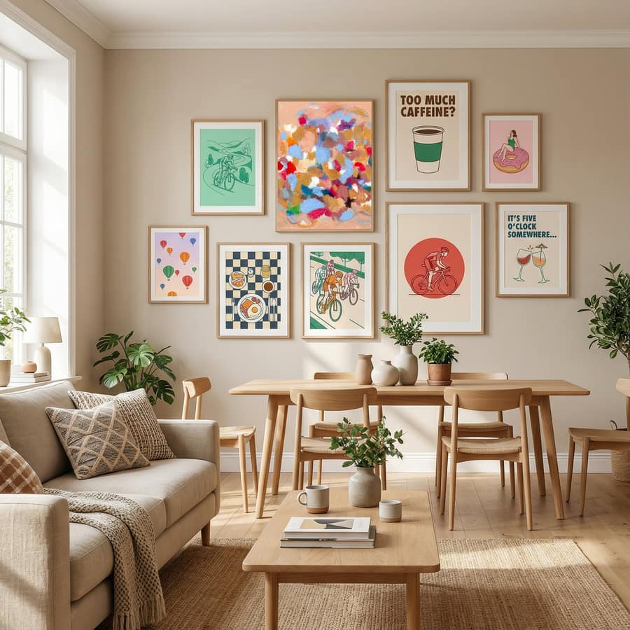 Confetti Garden I Poster by Janel Bragg in Define Your Sanctuary gallery wall