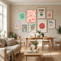 Coral and Lobster peachy fuzz pattern Poster – poster and art print