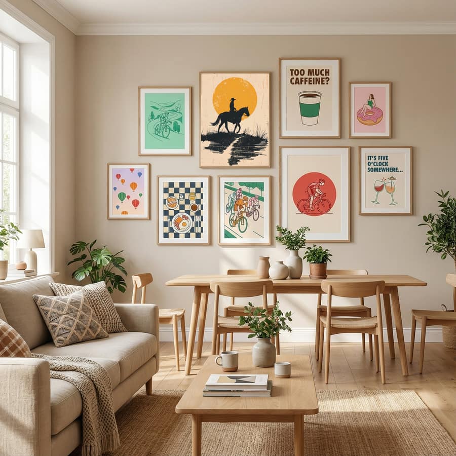 Cowboy In the Sunset Poster by Andreas Magnusson in Define Your Sanctuary gallery wall