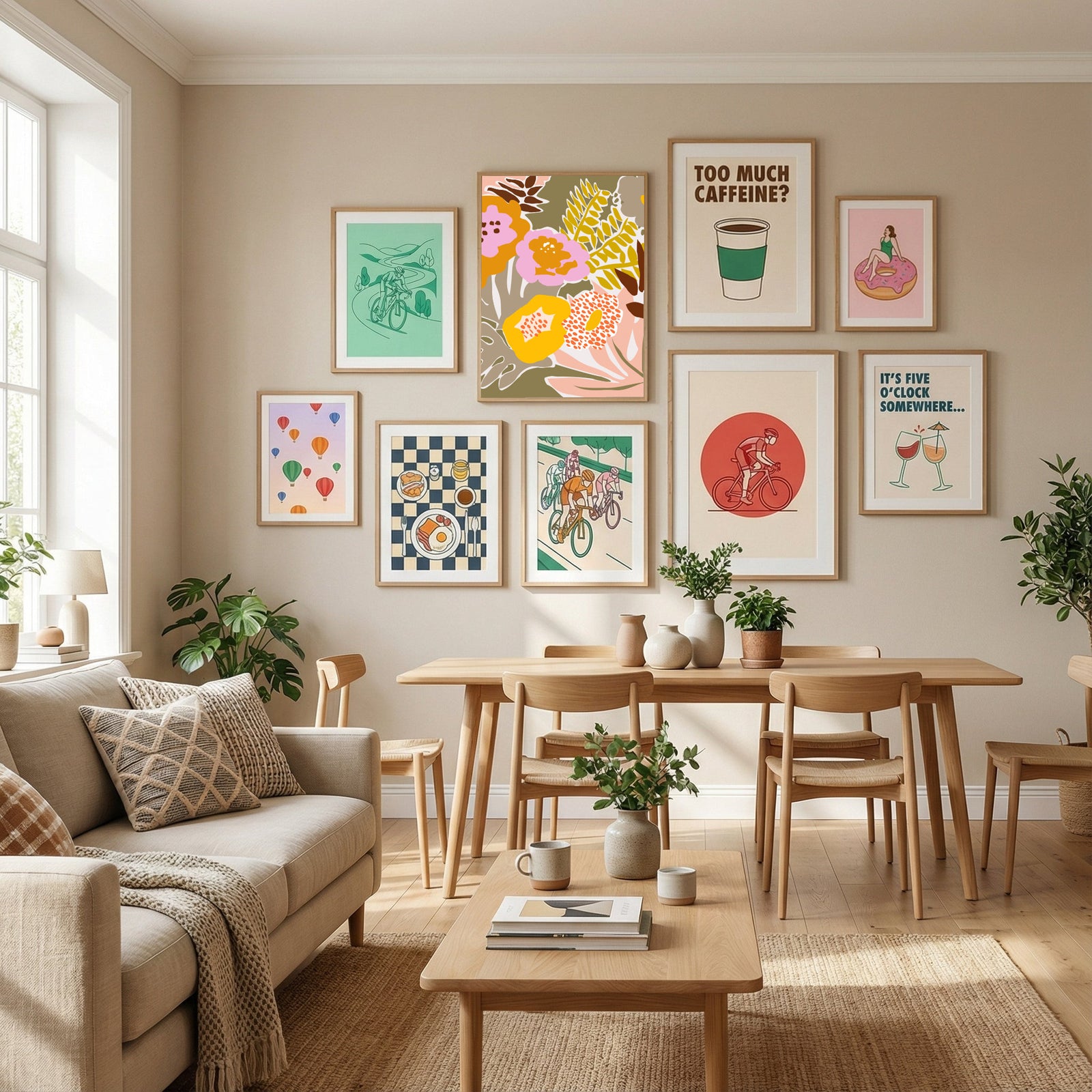 Design for a happy life retro colors Poster by Annick in Define Your Sanctuary gallery wall