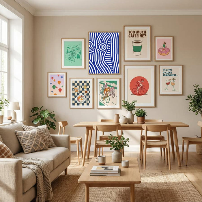 Front Blue and White Striped Nude Poster – poster and art print
