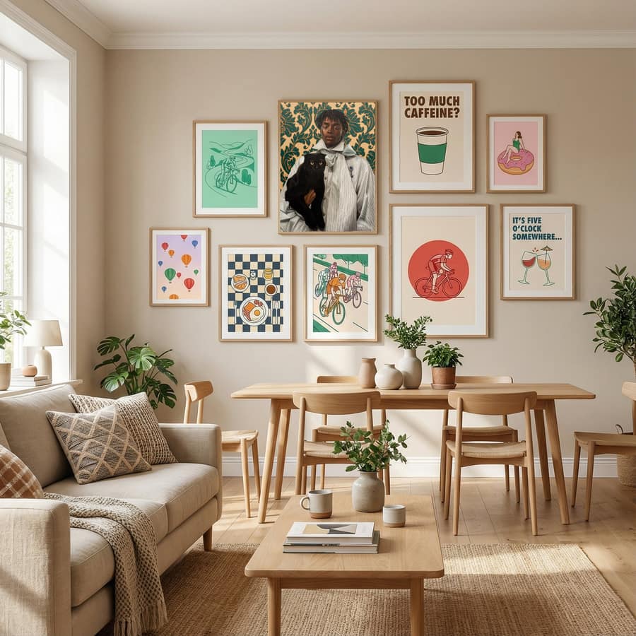 Gentleman with Cat Poster – poster and art print