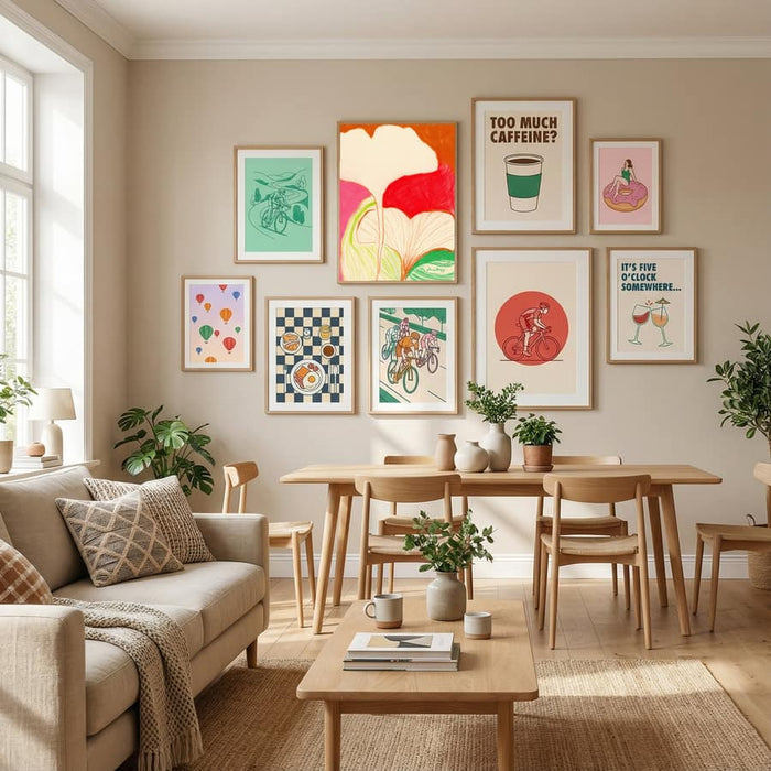 Ginkgo Leaves In Color I Poster by Janel Bragg in Define Your Sanctuary gallery wall