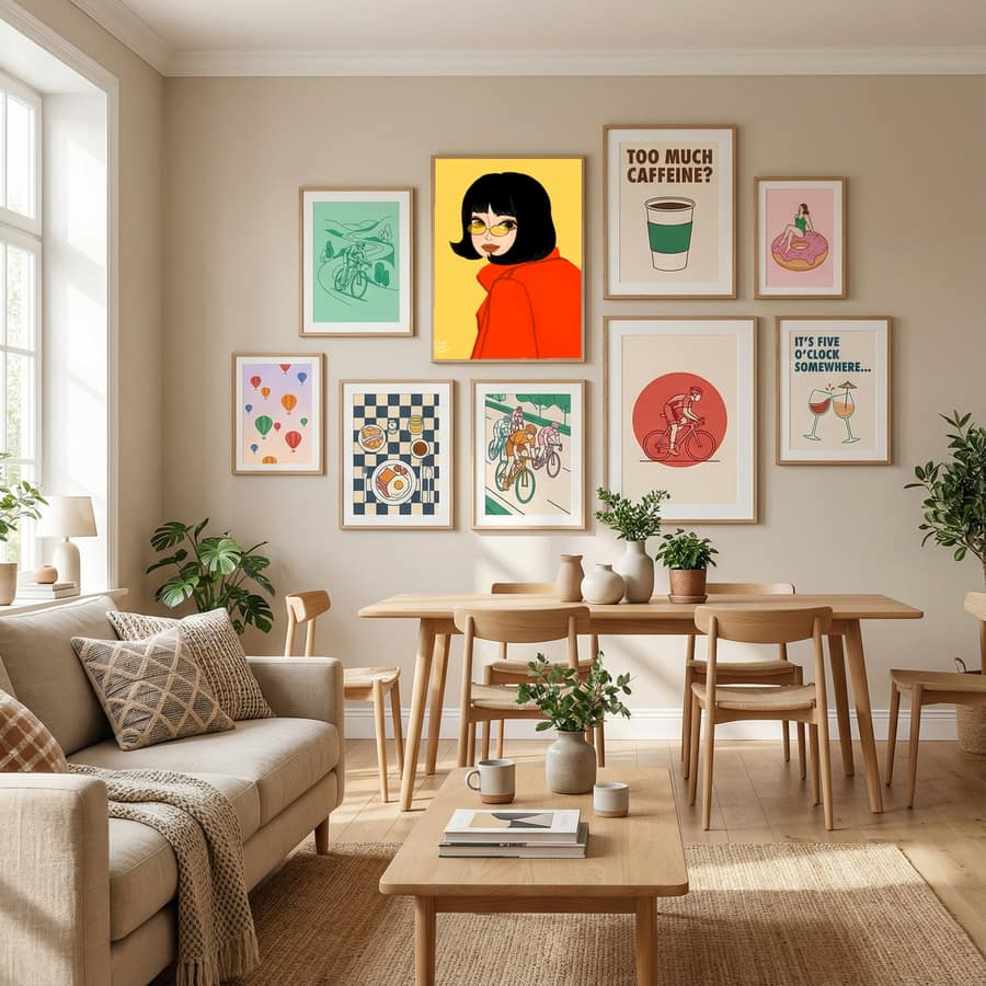 Girl In Red Coat Poster by Dianne Nicole Fernando in Define Your Sanctuary gallery wall