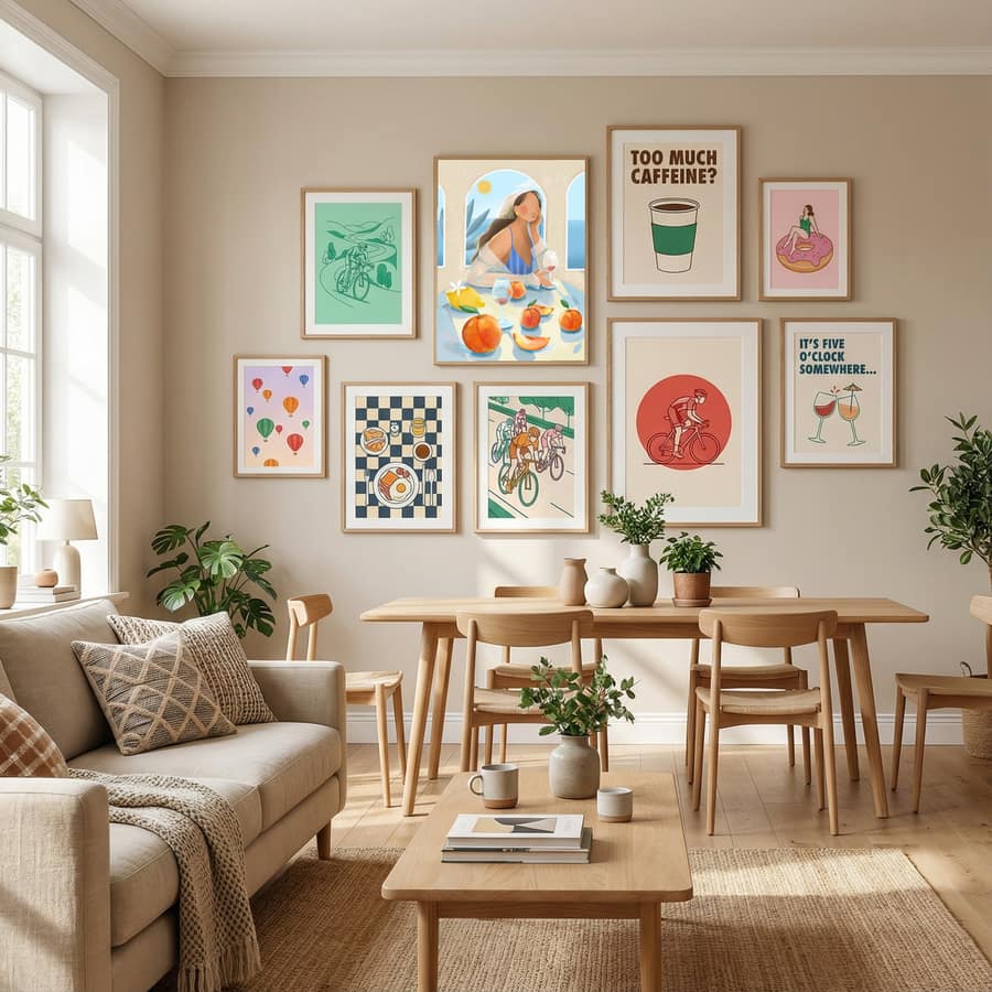 Girl with peaches Poster – poster and art print