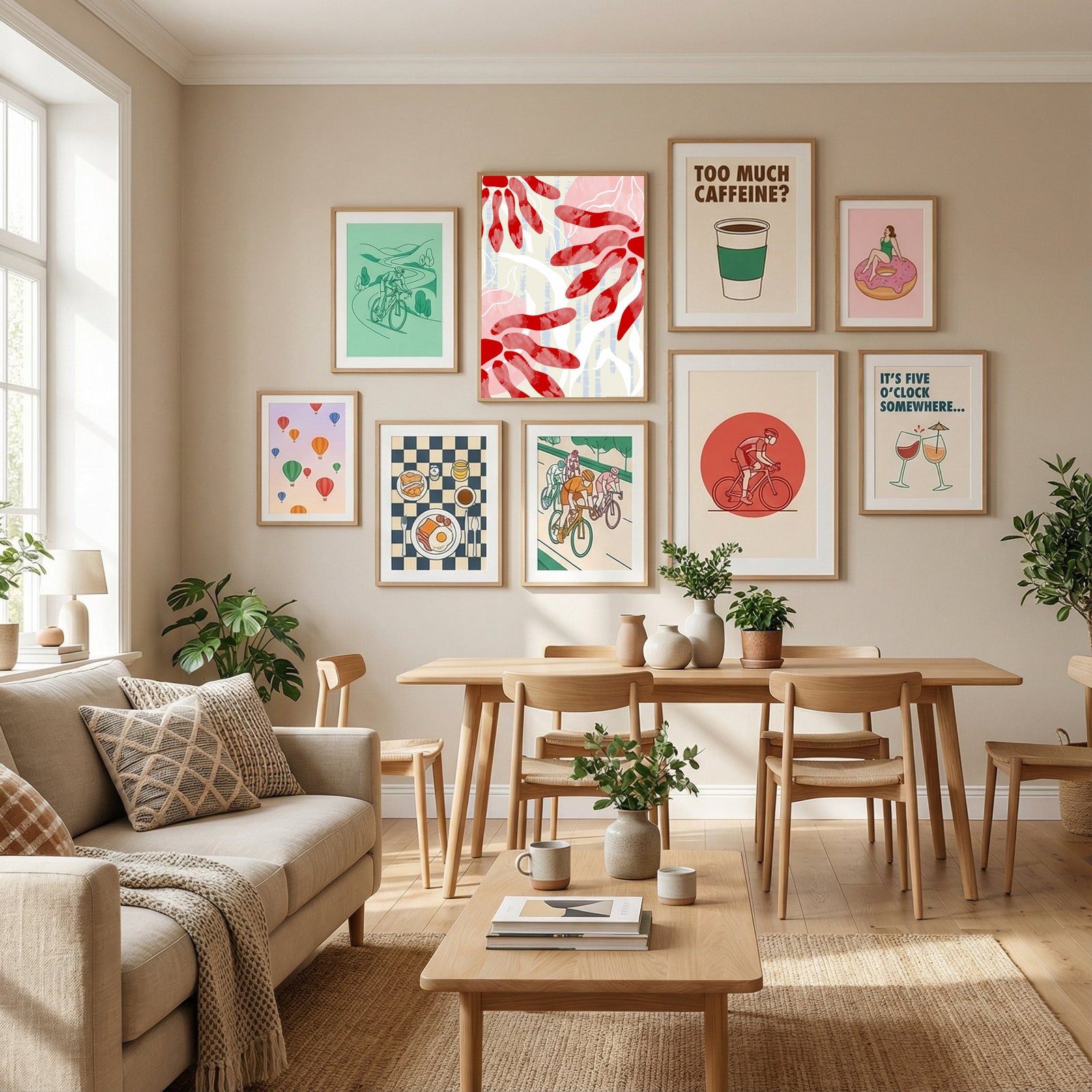 Graphic Florals Boho Poster by Sannel Larson in Define Your Sanctuary gallery wall
