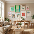 Green square color collage Poster by Little Dean in Define Your Sanctuary gallery wall