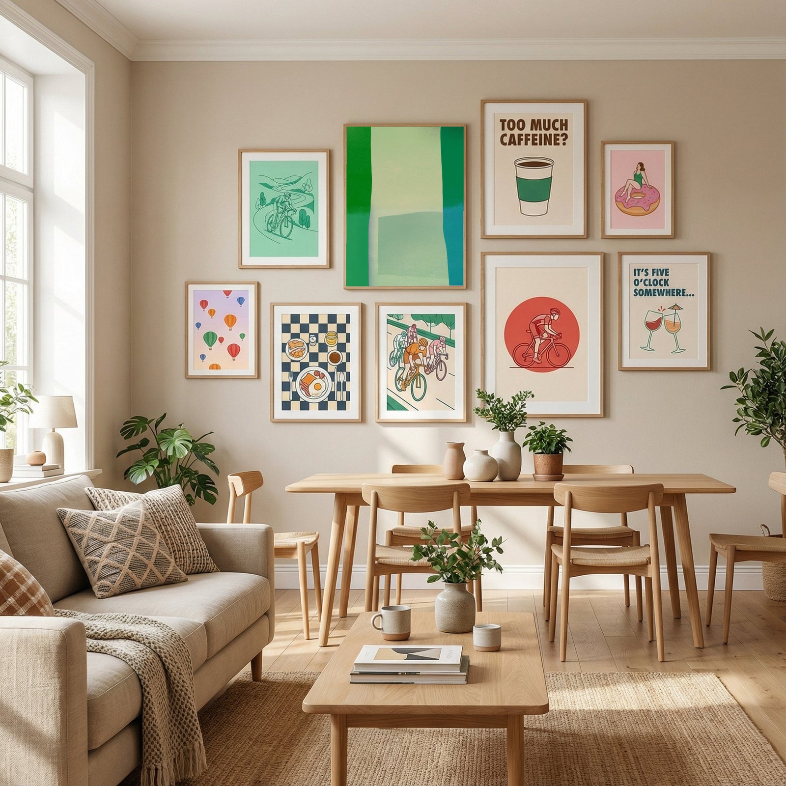 Green square color collage Poster by Little Dean in Define Your Sanctuary gallery wall