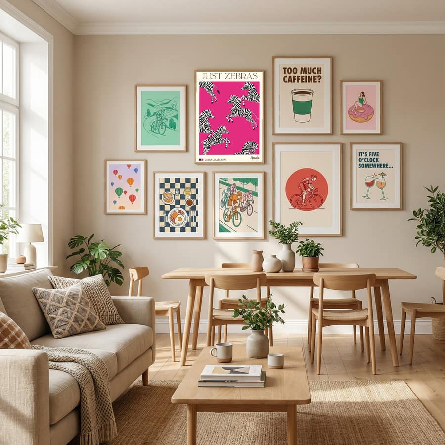 JUST ZEBRAS. Zebra Collection Poster – poster and art print
