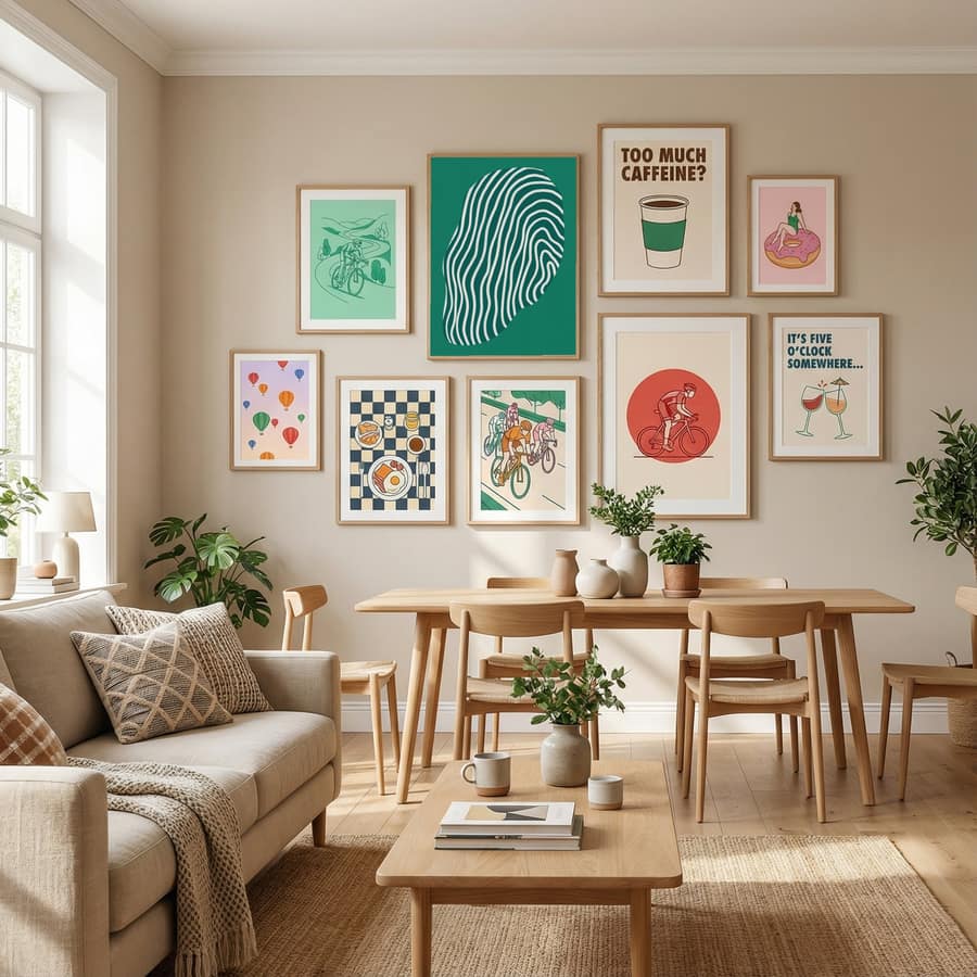Line art confined in space-green Poster – poster and art print