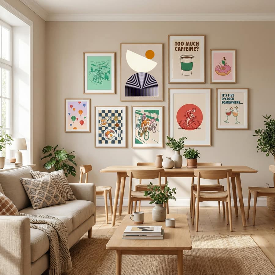 Lines and semicircles 1 Poster – poster and art print