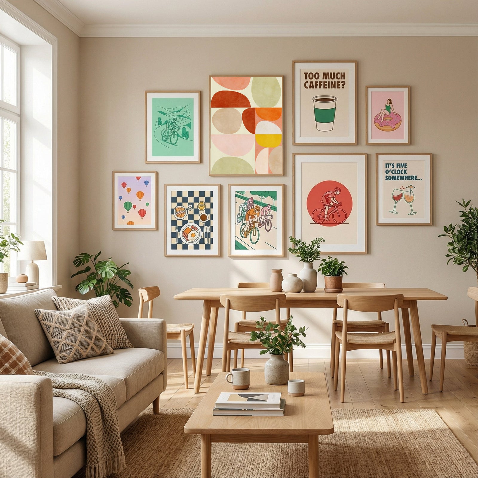 Pastel Geometry Poster by Ana Rut Bre in Define Your Sanctuary gallery wall