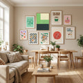 Pastel green and nyonya pattern collage Poster by Little Dean in Define Your Sanctuary gallery wall