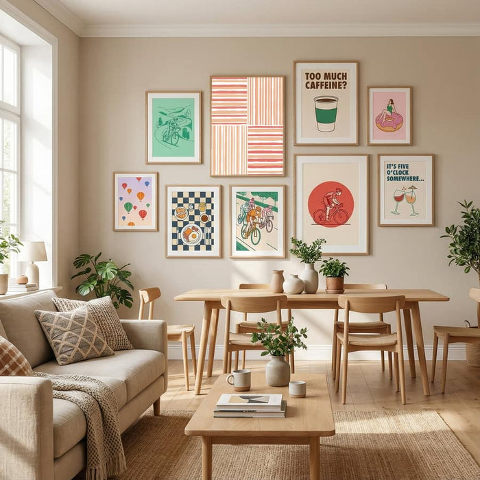 Peach Stripes Poster – Poster und Kunstdruck