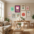 Petal plaid playtime I Poster by Miho Art Studio in Define Your Sanctuary gallery wall