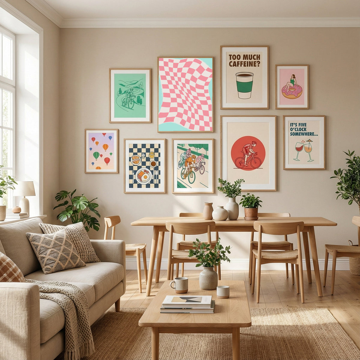 Pink Checker Cloth Poster by Little Dean in Define Your Sanctuary gallery wall