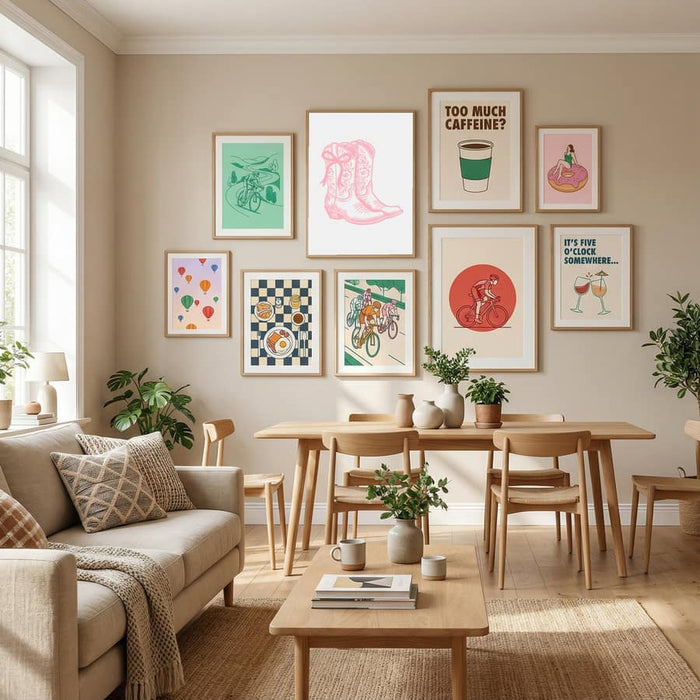 Pink Cowgirl Boots with Bow Poster – plakat og kunsttryk