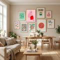 Pink and Red Line Lady Poster – plakat og kunsttryk