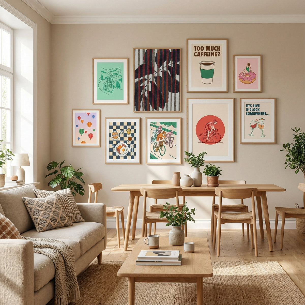 Plant And Stripes Poster by Treechild in Define Your Sanctuary gallery wall