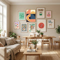 Rainbow Plus Shapes  Blue Mustard9 Poster by Ana Rut Bre in Define Your Sanctuary gallery wall