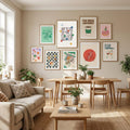 Retro Dots and Paper Poster – plakat og kunsttryk