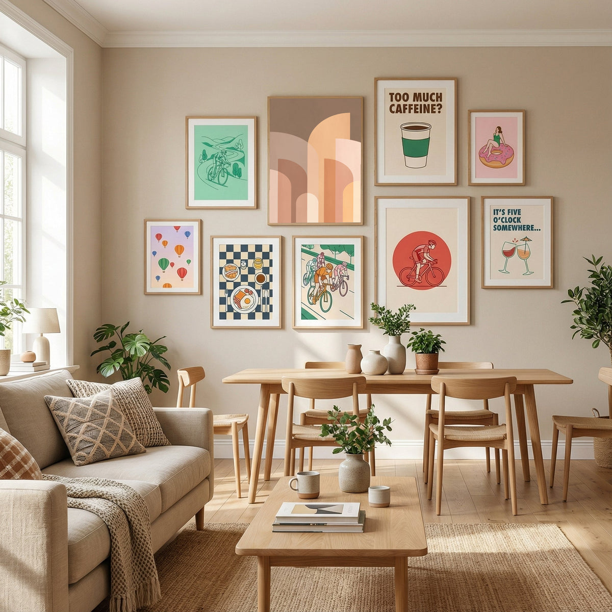 Retro Geometric II Poster by Kathrin Pienaar in Define Your Sanctuary gallery wall